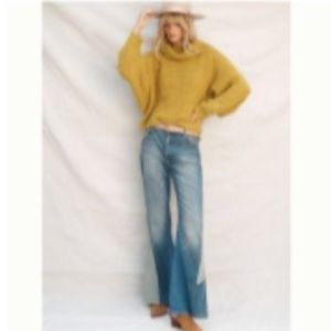 Pilcro Patchwork Ultra High Rise Flare Jeans Sz 26P Like New